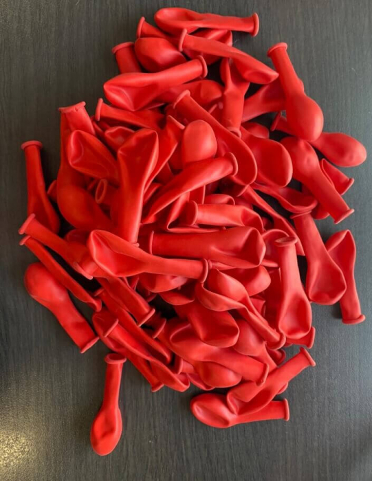 Set 100 baloane latex rosu 13 cm [3]