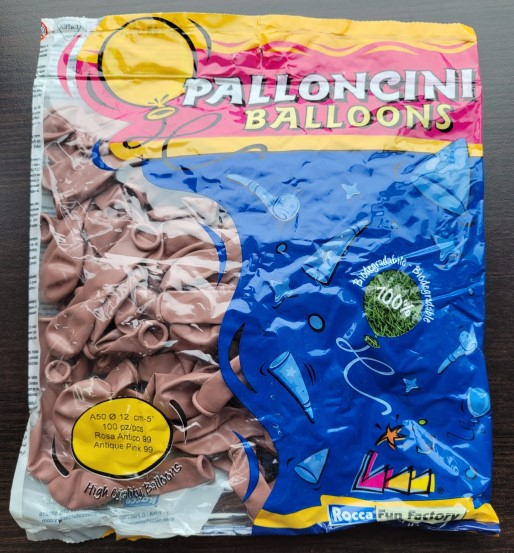 Set 100 baloane latex roz antic 13 cm [4]