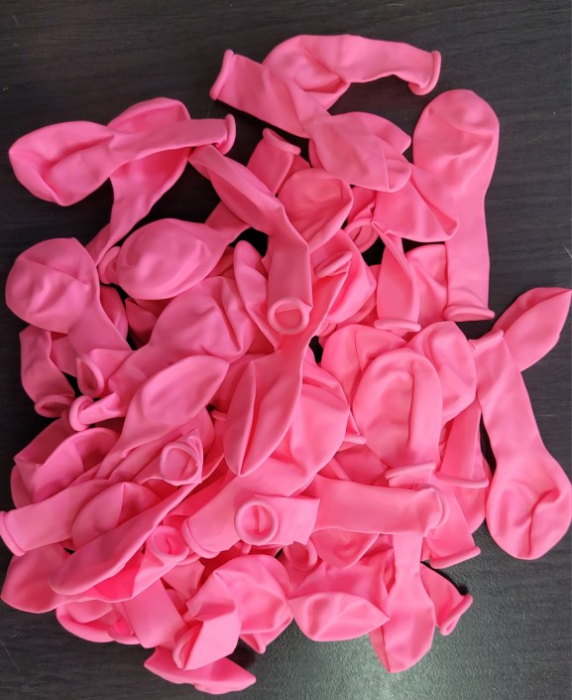 Set 100 baloane latex roz deschis 13cm [3]