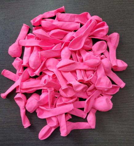 Set 100 baloane latex roz deschis aprins 13 cm [4]
