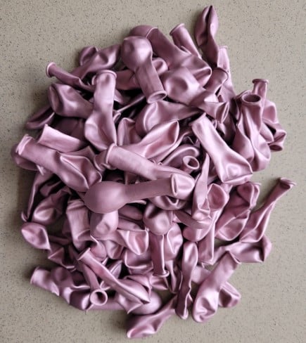 Set 100 baloane latex roz deschis chrome 13 cm [6]