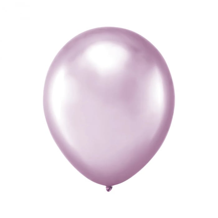 Set 100 baloane latex roz deschis chrome 13 cm [1]