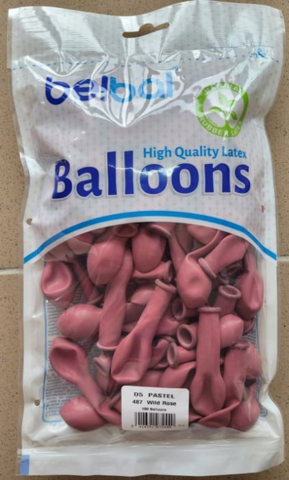 Set 100 baloane latex roz salbatic 13 cm [5]