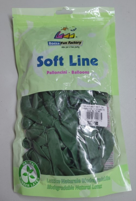 Set 100 baloane latex verde eucalipt 13 cm [5]