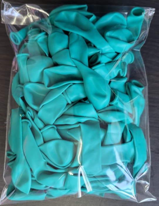 Set 100 baloane latex verde menta 13 cm [4]