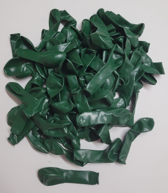 Set 100 baloane latex verde padure clear 13 cm [4]