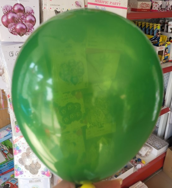 Set 100 baloane latex verde padure clear 13 cm [3]