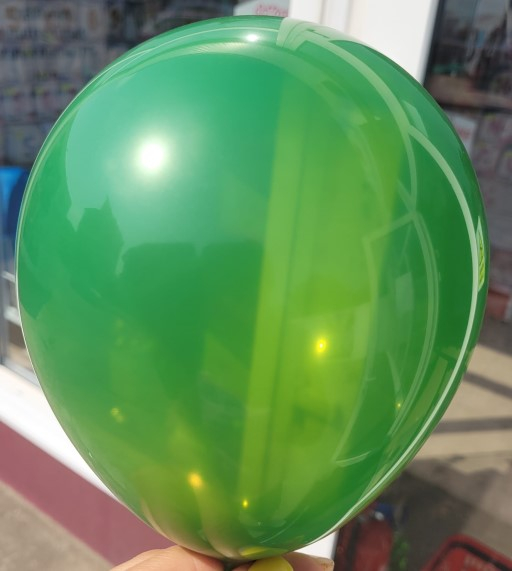 Set 100 baloane latex verde padure clear 13 cm [2]