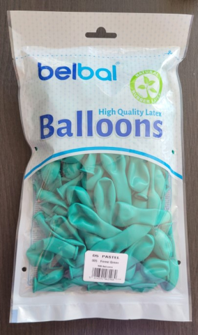 Set 100 baloane latex verde padure / green forest 13 cm [5]