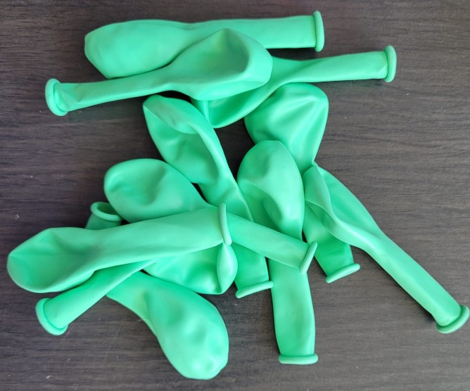 Set 100 baloane verde menta 13 cm [5]