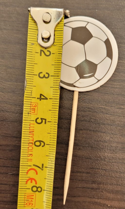Set 12 decoratiuni briose carton minge fotbal 3.5 cm [3]