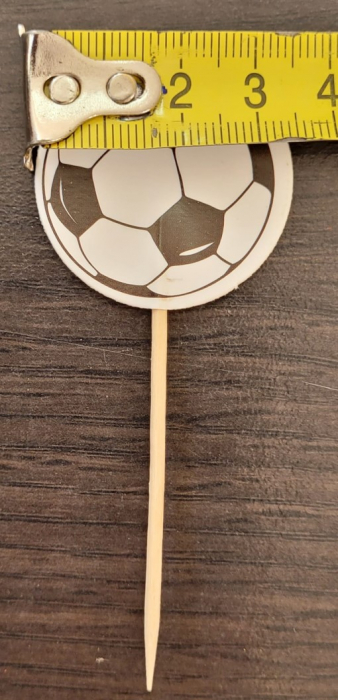 Set 12 decoratiuni briose carton minge fotbal 3.5 cm [4]