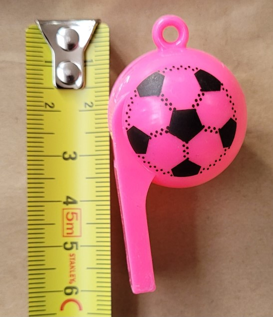 Set 12 fluiere colorate minge fotbal 5 cm [3]