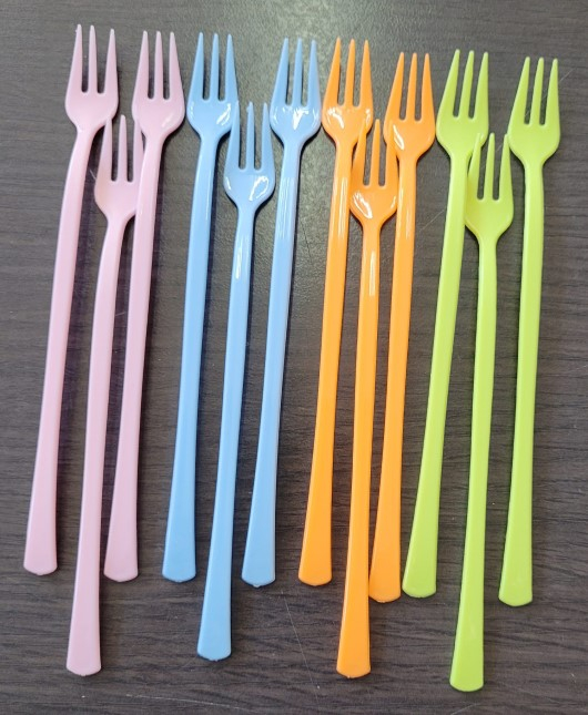 Set 12 furculite multicolore tort 15 cm [2]