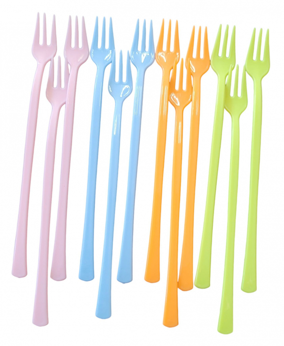 Set 12 furculite multicolore tort 15 cm [1]
