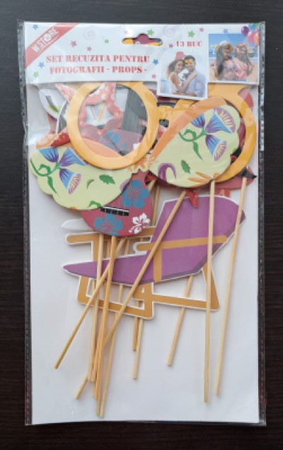 Set 13 propsuri pentru petreceri, Party Vacanta 30 cm x 17 cm, multicolor [3]