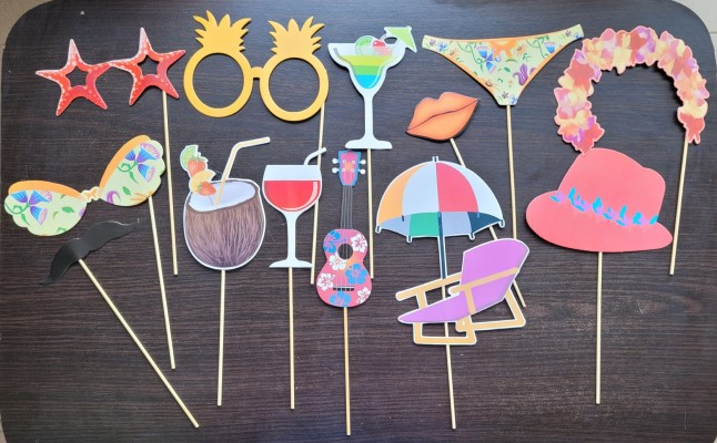 Set 13 propsuri pentru petreceri, Party Vacanta 30 cm x 17 cm, multicolor [2]
