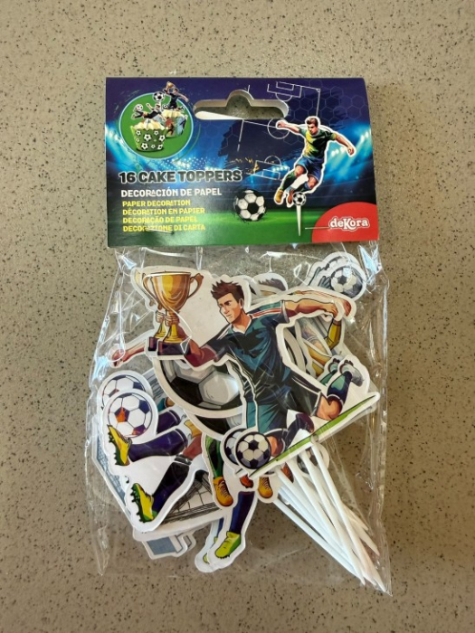 Set 16 decoratiuni briosa fotbal / fotbalisti 6 cm [3]