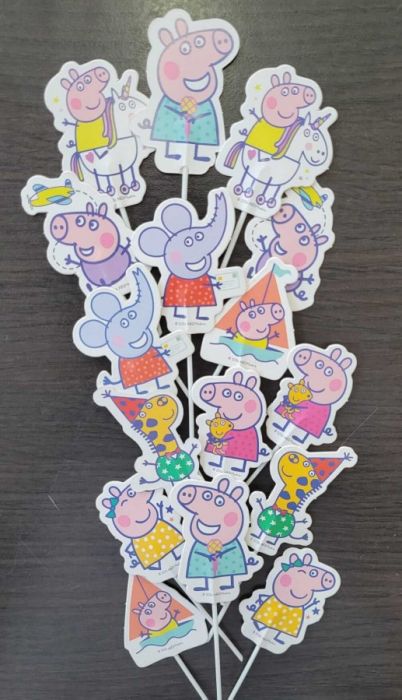 Set 16 decoratiuni briosa Peppa Pig 5 cm [11]