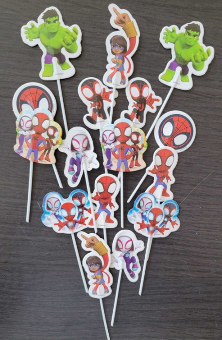 Set 16 decoratiuni briosa Spidey 5 cm [12]