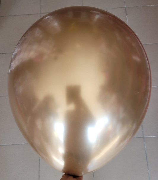 Set 2 baloane jumbo chrome auriu 45 cm [3]