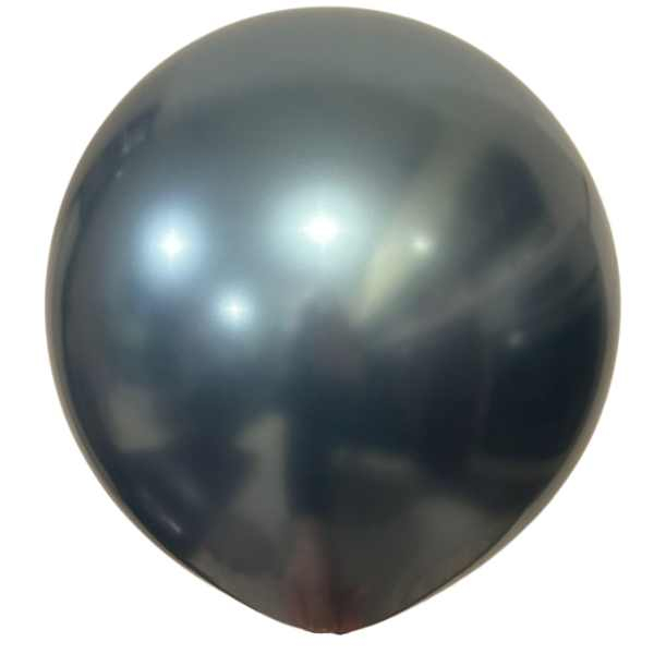 Set 2 baloane latex chrome albastru 38 cm [2]