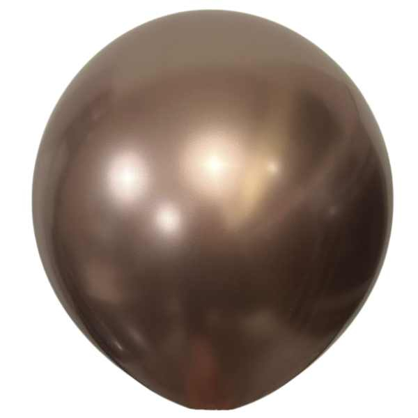 Set 2 baloane latex chrome rose gold 38 cm [2]