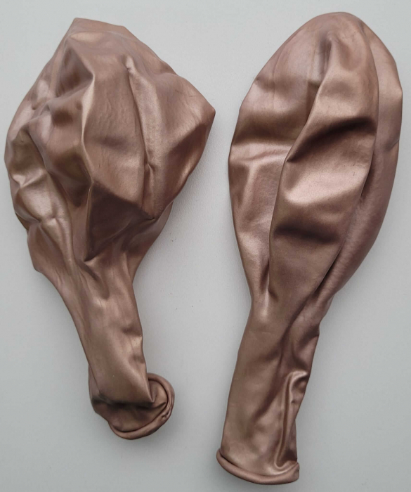 Set 2 baloane latex chrome rose gold 38 cm [4]