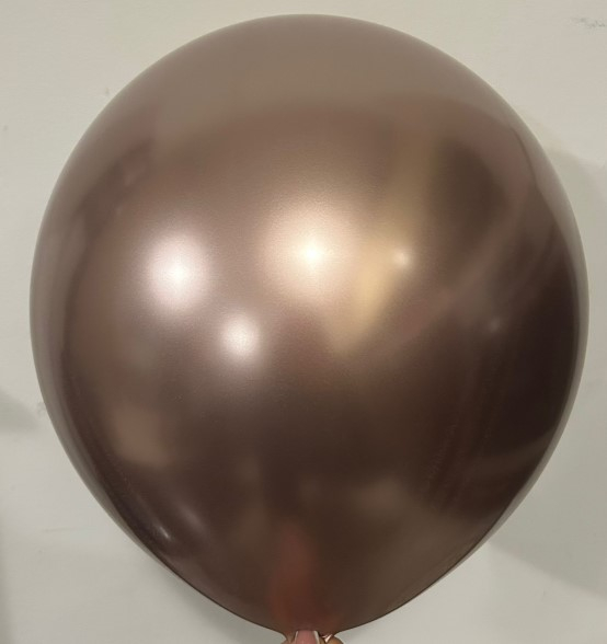 Set 2 baloane latex chrome rose gold 38 cm [3]