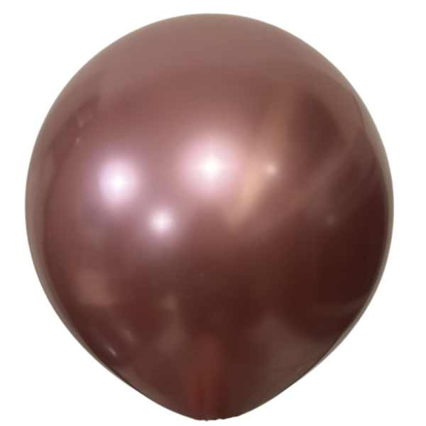 Set 2 baloane latex chrome roz 38 cm [2]