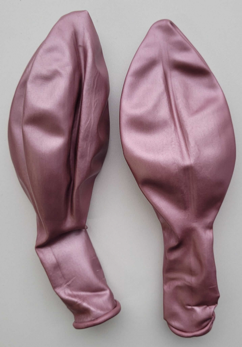 Set 2 baloane latex chrome roz 38 cm [4]