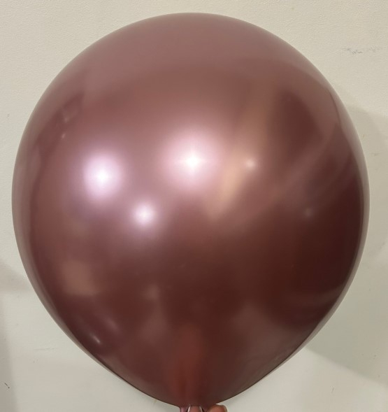 Set 2 baloane latex chrome roz 38 cm [3]