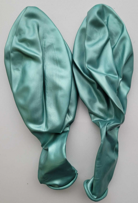 Set 2 baloane latex chrome verde 38 cm [4]