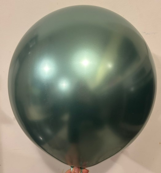 Set 2 baloane latex chrome verde 38 cm [3]