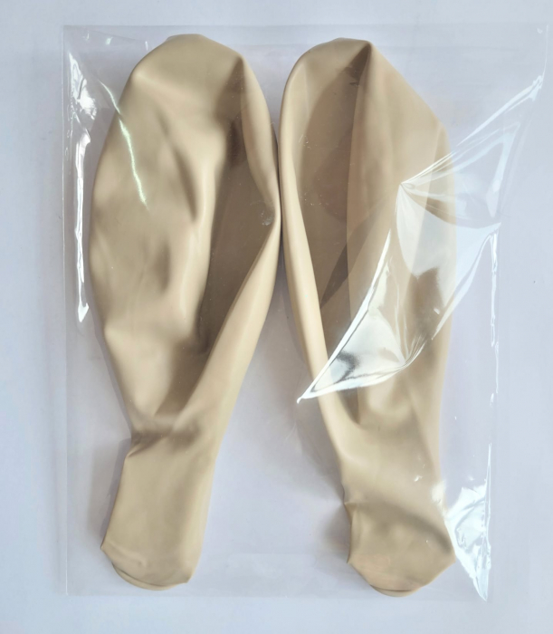 Set 2 baloane latex jumbo alb nisip 45 cm [6]