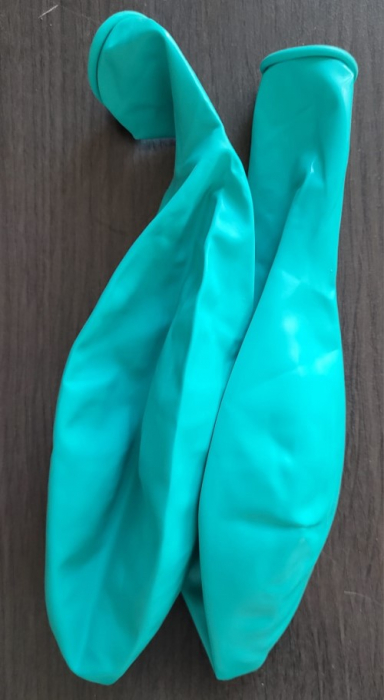 Set 2 baloane latex jumbo aqua green / verde marin 45 cm [5]