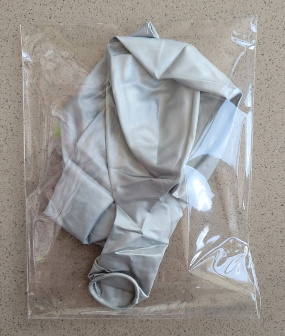 Set 2 baloane latex jumbo chrome argintiu 46 cm [4]