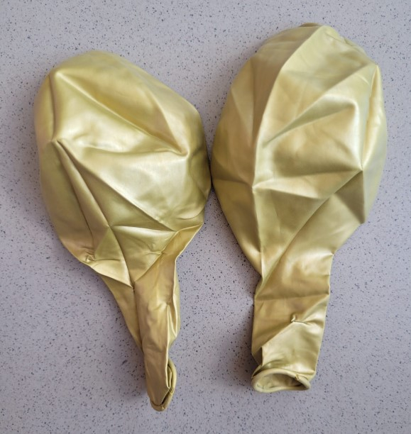 Set 2 baloane latex jumbo chrome auriu 46 cm [3]