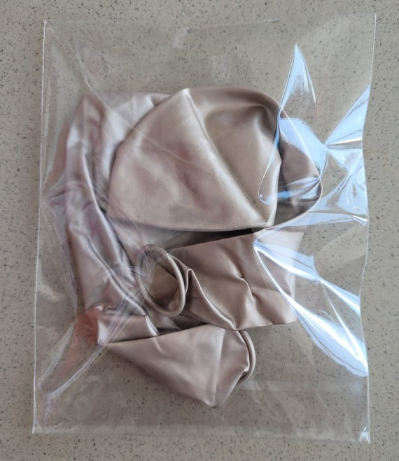 Set 2 baloane latex jumbo chrome champagne 46 cm [4]