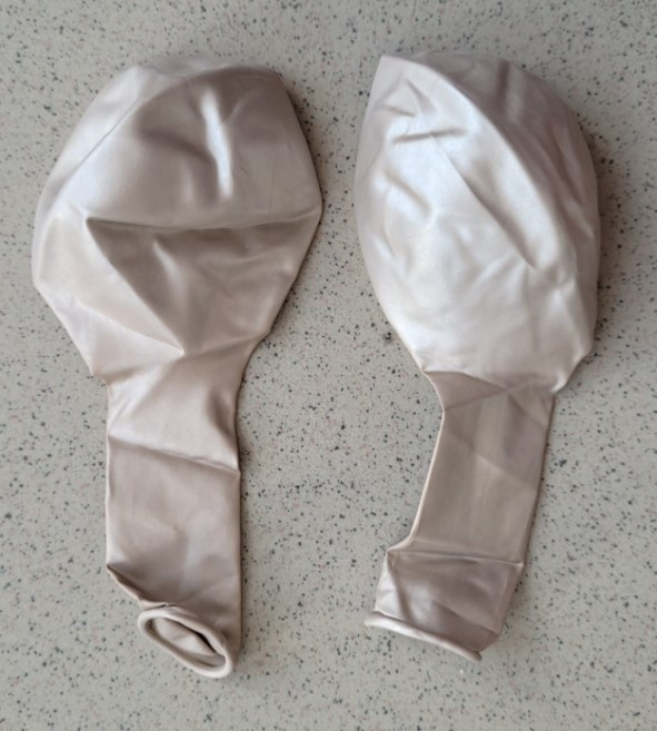 Set 2 baloane latex jumbo chrome champagne 46 cm [3]
