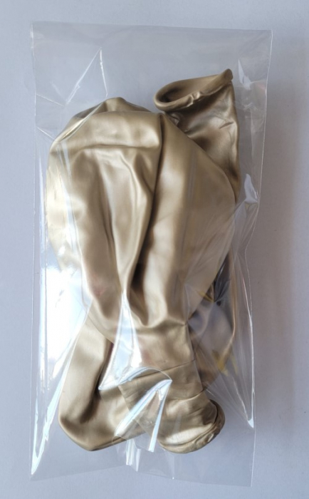 Set 2 baloane latex jumbo chrome auriu 38 cm [4]
