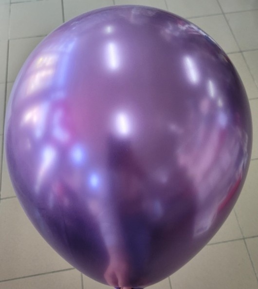 Set 2 baloane latex jumbo chrome mov 46 cm [2]