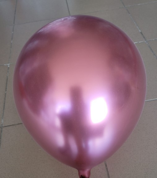 Set 2 baloane latex jumbo chrome roz 46 cm [2]