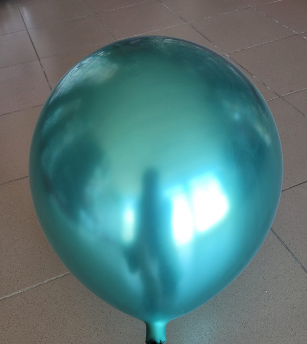Set 2 baloane latex jumbo chrome verde 46 cm [2]