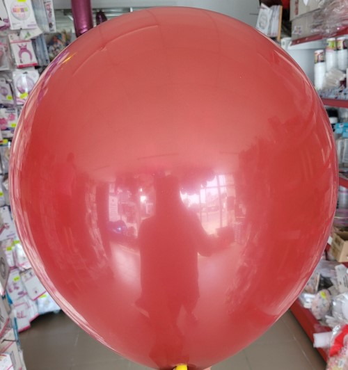 Set 2 baloane latex jumbo cranberry / merisor clear 46 cm [3]