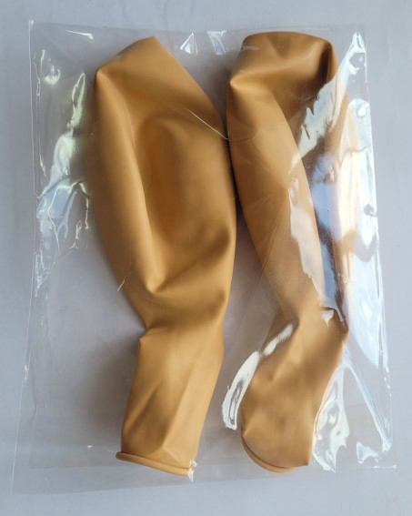 Set 2 baloane latex jumbo retro crem 45 cm [6]