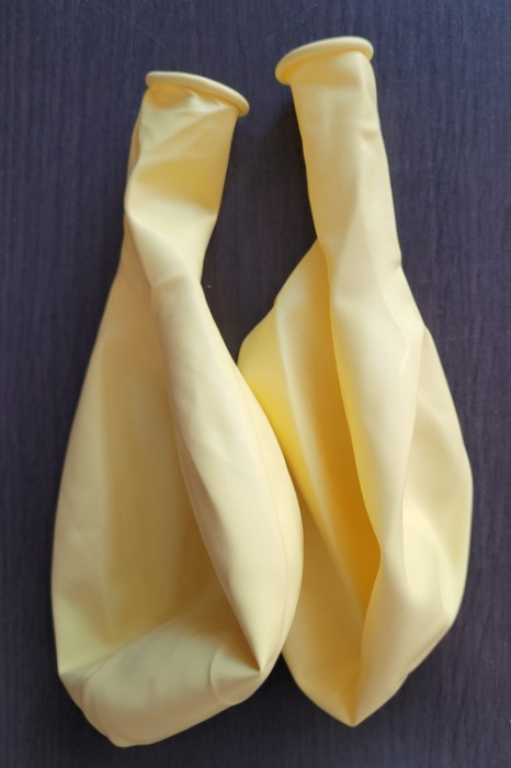 Set 2 baloane latex jumbo galben macaron 45 cm [6]