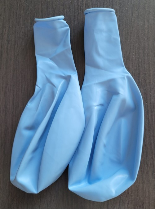 Set 2 baloane latex jumbo macaron albastru deschis 45 cm [3]