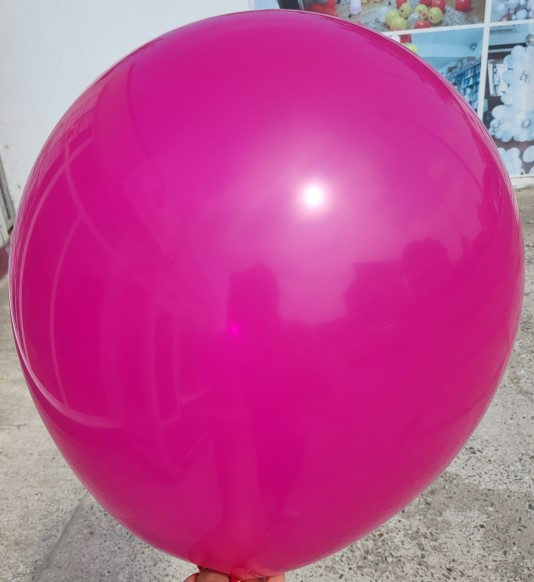 Set 2 baloane latex jumbo magenta clear 46 cm [3]