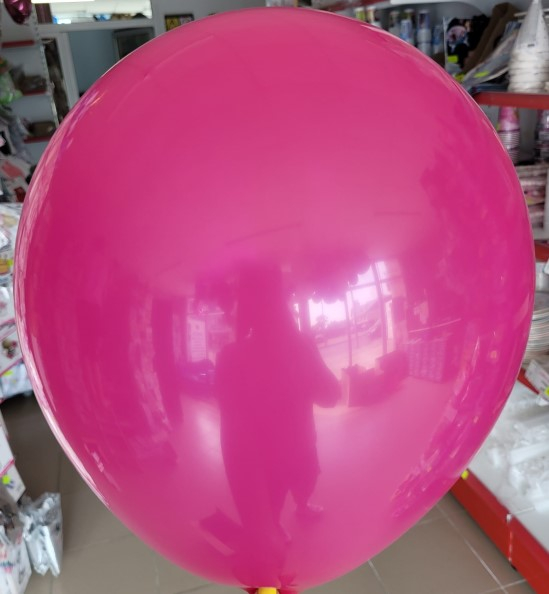 Set 2 baloane latex jumbo magenta clear 46 cm [2]